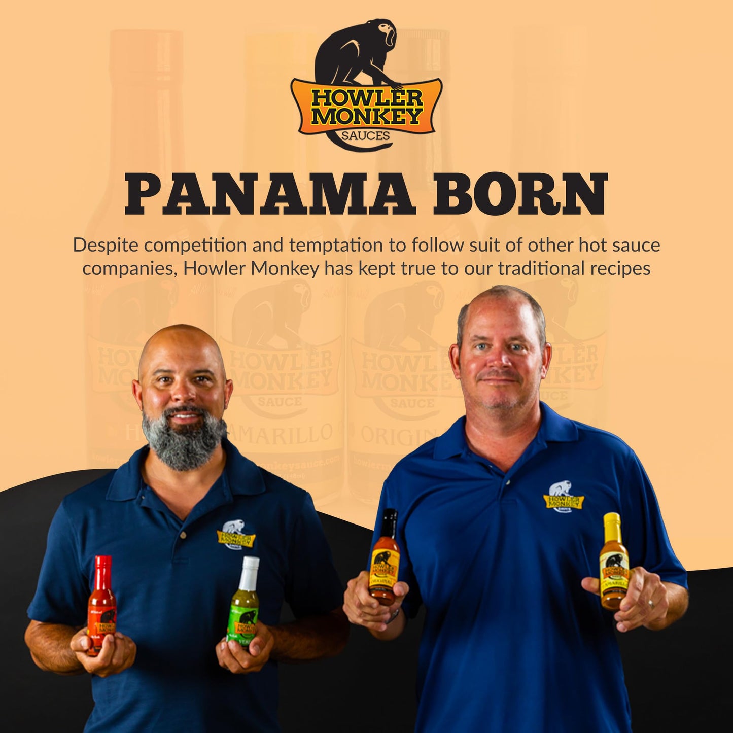 Howler Monkey Sauce Original - Panamanian Style Hot Sauce By Aji Chombo Peppers From The Caribbean - Gluten-Free, No Carbs, Low