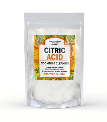 Citric Acid By Unpretentious Baker, 1Lb, Non-Gmo, No Additives, Clear Resealable Bag