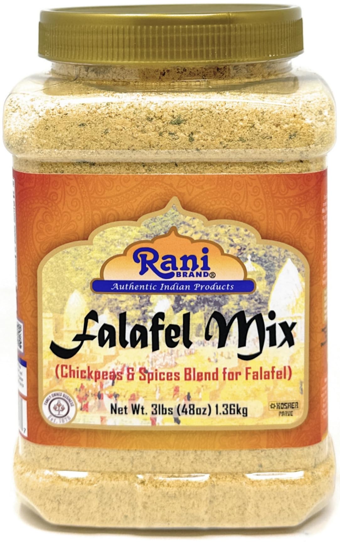 Rani Falafel Mix - Chickpeas & Spices Blend, 48oz (3lbs), Gluten Friendly, NON-GMO, Kosher, Product of USA