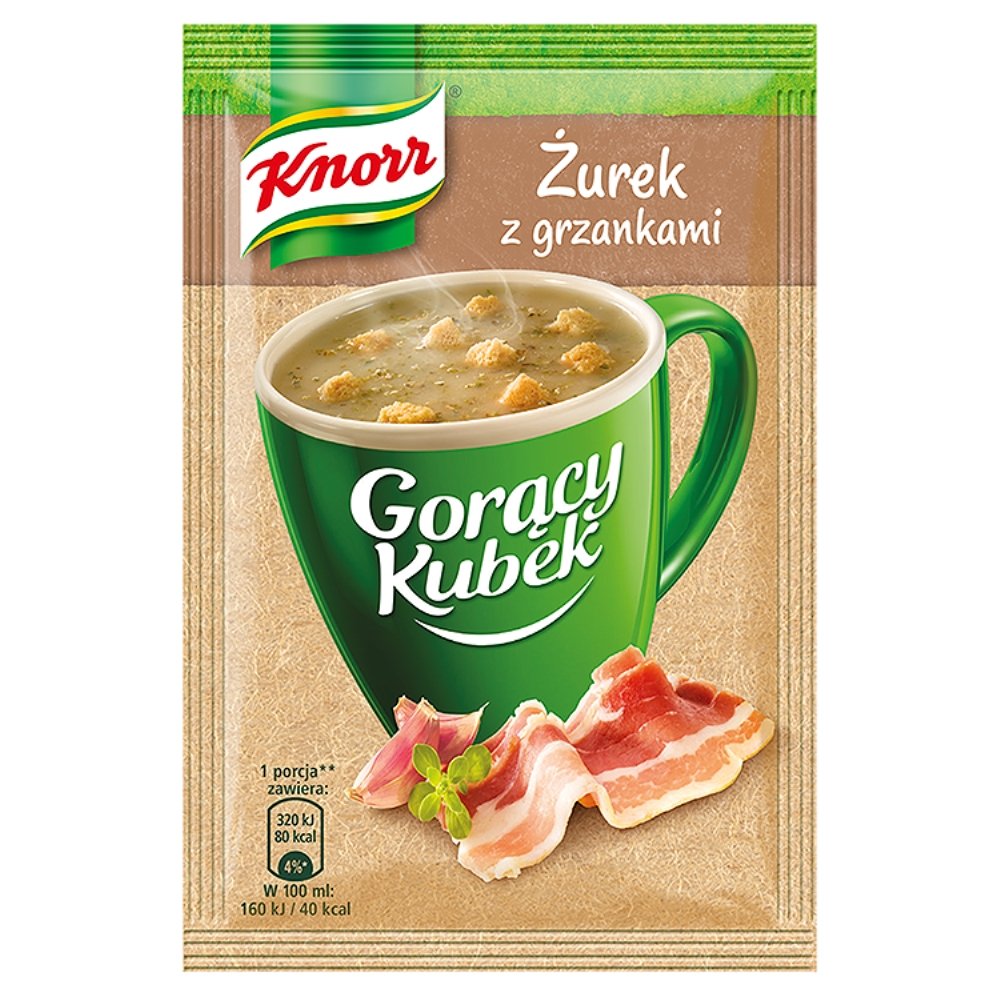 Knorr Goracy Kubek Zurek z Grzankami Sour Rye Soup Mix 17g Bag (5-Pack)