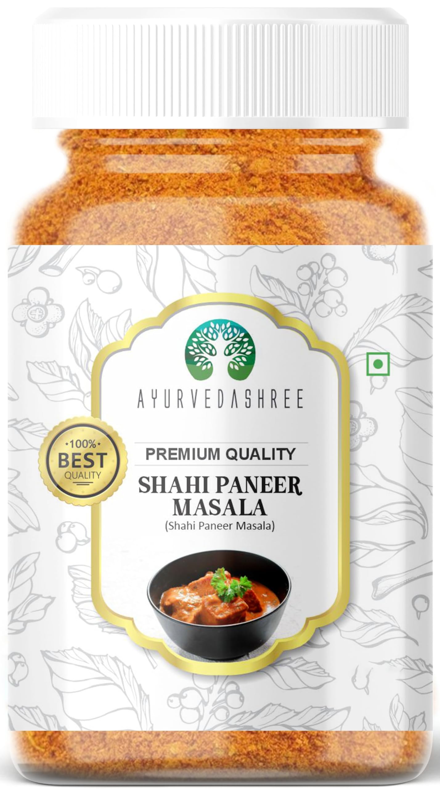 AYURVEDASHREE Shahi Paneer Masala 100gm PET Jar- All Natural | for Delicious & Flavourful Cooking | No Artificial Flavour Added 
