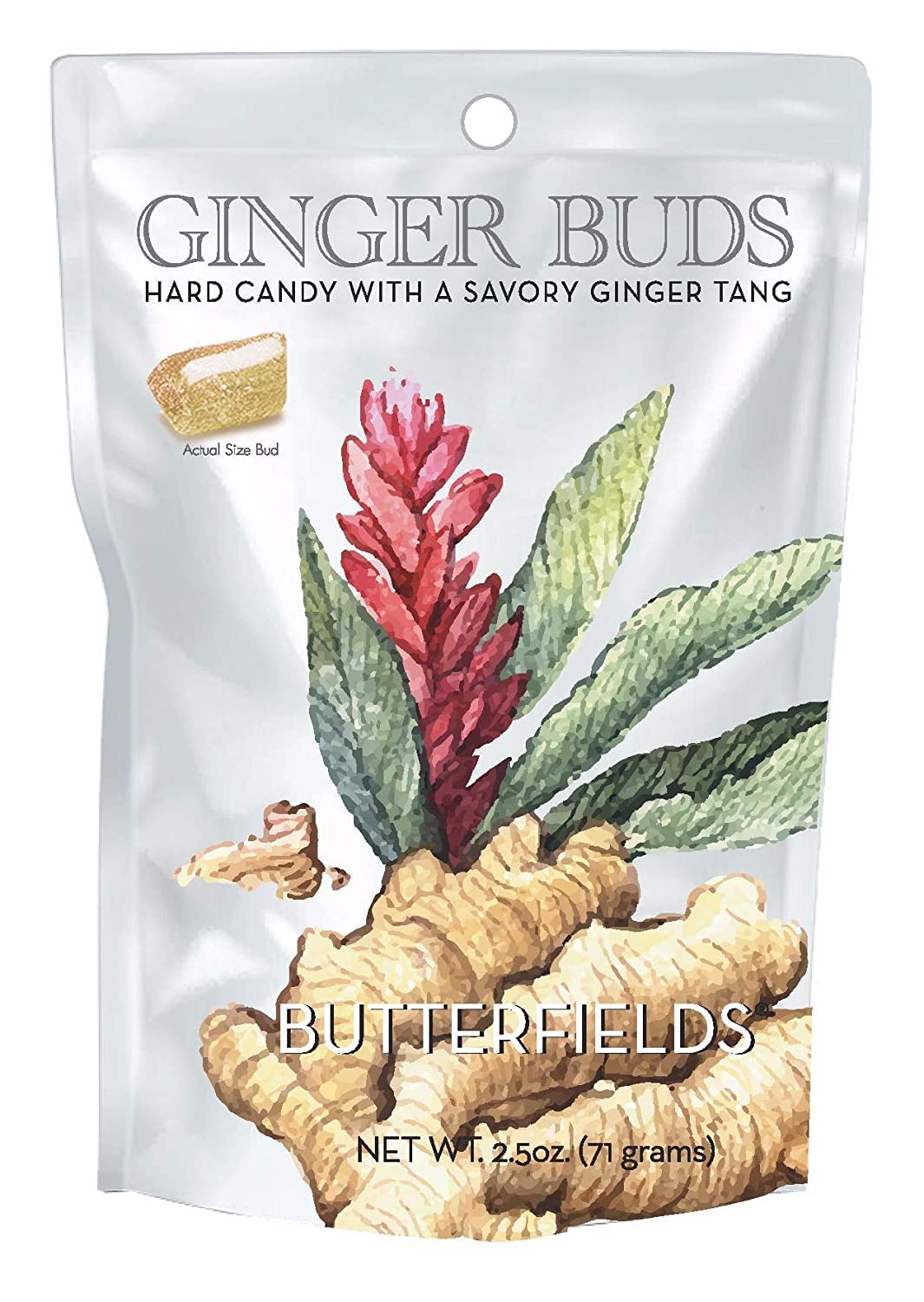 Butterfields Candy - Gourmet, Old-Fashioned GINGER Buds Hard Candy | Gluten Free | Made with 100% Real, Pure Cane Sugar | Handcr