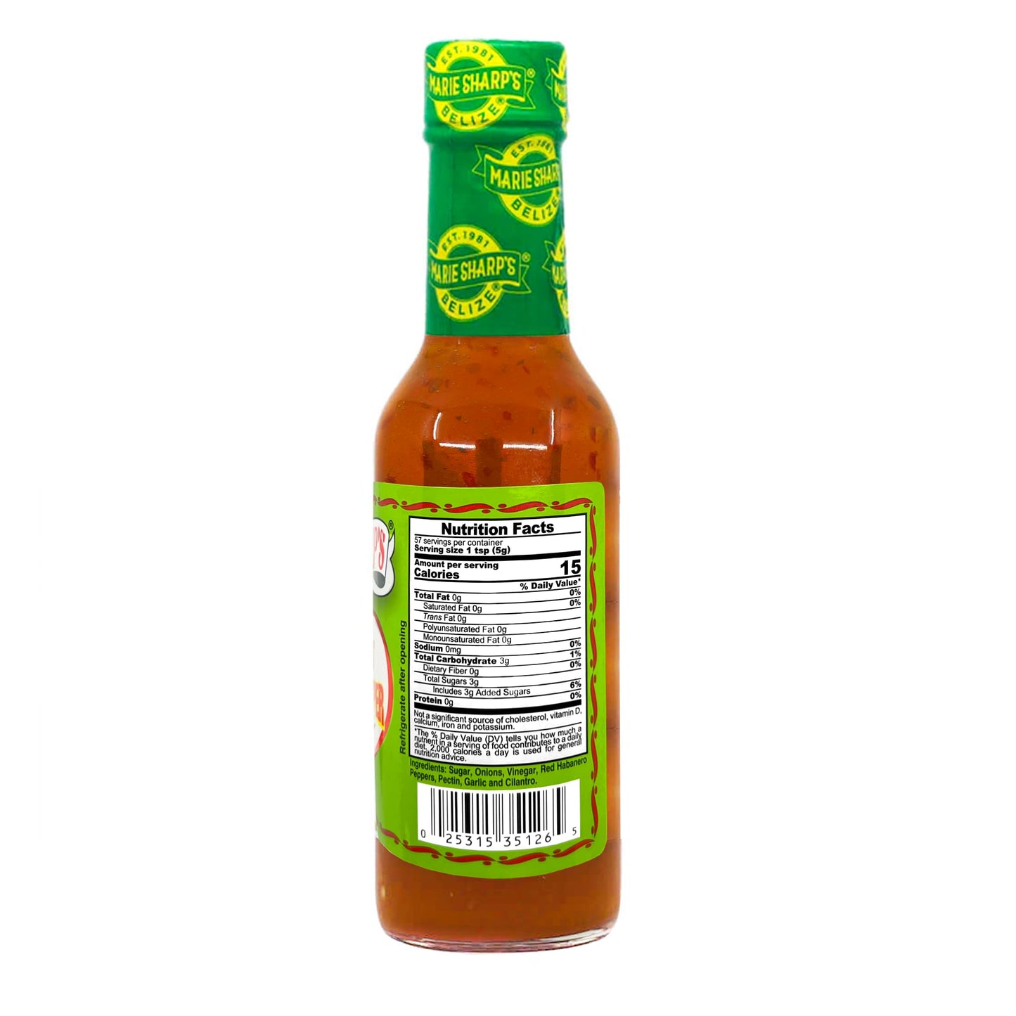 Marie Sharps Sweet Habanero Pepper Sauce,10 oz | Belizean Hot Sauce with Sweet & Spicy Flavor | Perfect for Glazes, Marinades &