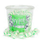Stewart Key Lime Flavored Pure Sugar Candy Puff Balls - Fat-Free, Gluten-Free, 27oz Tub, Lime Color