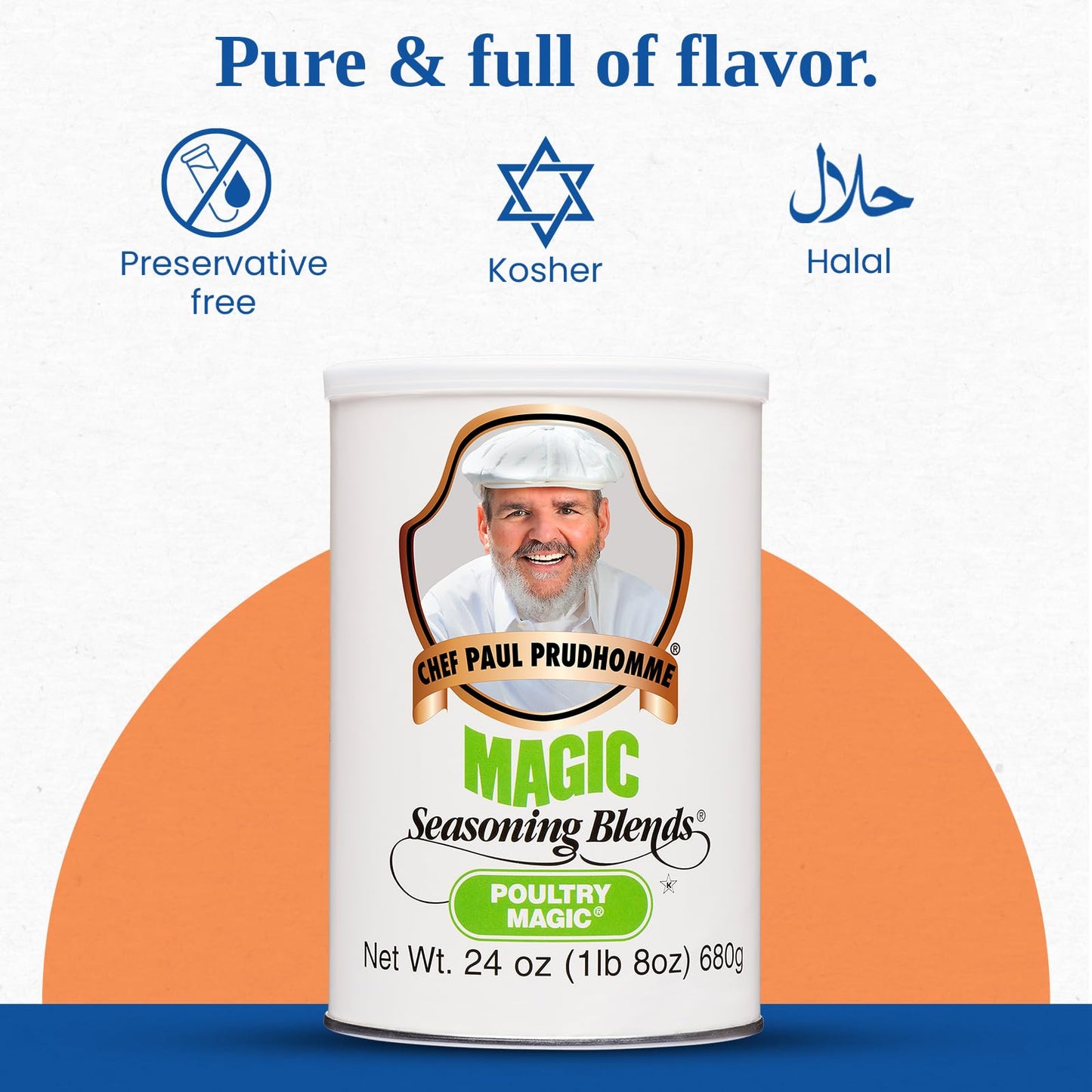 Chef Paul Prudhommes Poultry Magic Seasoning, 24-Ounce Canisters, Pack of 2, 1.5 Pound Total