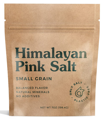 Only Fine Grain Himalayan Pink Salt - 7 oz Bag of Kosher Salt, Organic, Unrefined & Unprocessed Pink Himalayan Salt, Naturally L