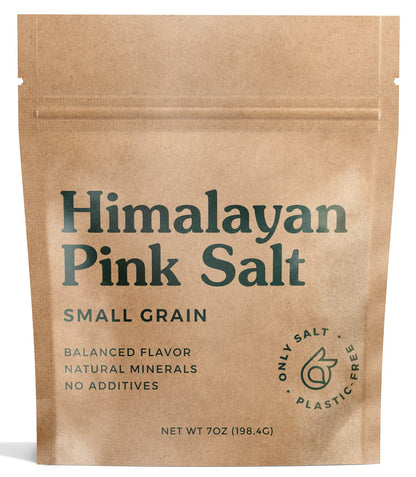 Only Fine Grain Himalayan Pink Salt - 7 oz Bag of Kosher Salt, Organic, Unrefined & Unprocessed Pink Himalayan Salt, Naturally L