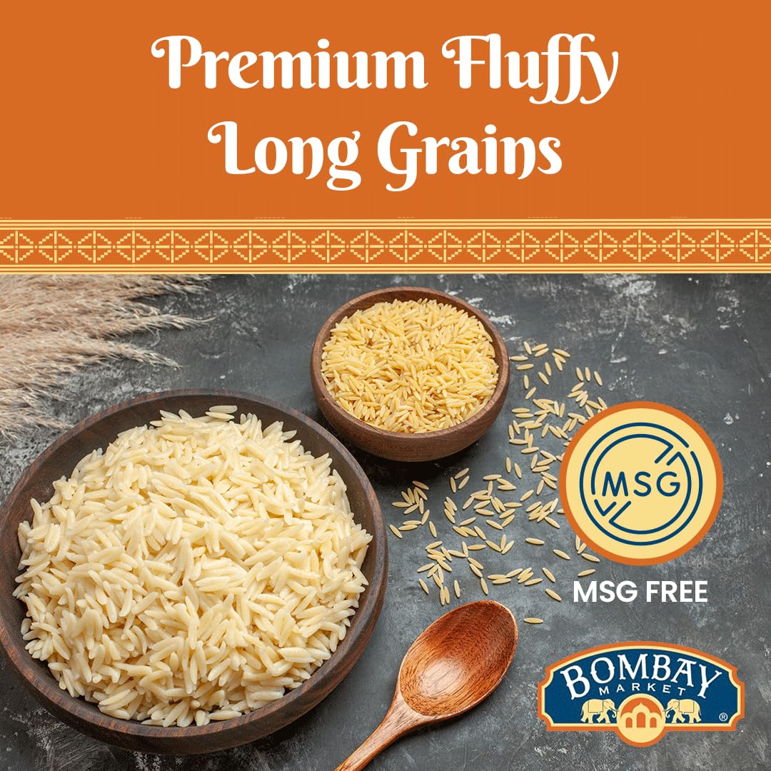 Bombay Market Brown Basmati Rice - Aromatic & Nutty Flavor Basmati Rice - Long Grain Rice Basmati (4 Pound Bag)