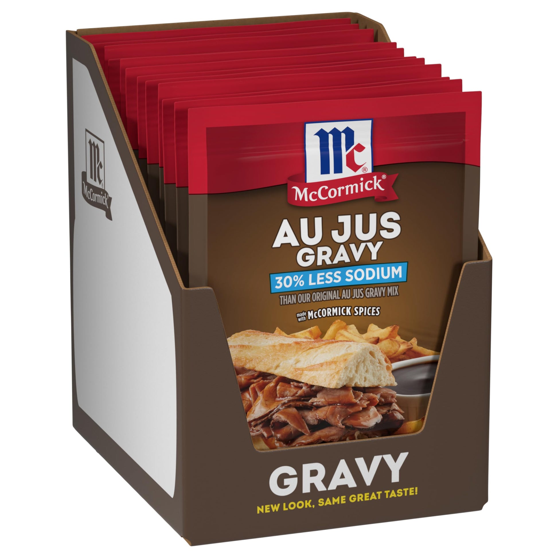 McCormick 30% Less Sodium Au Jus Gravy Mix  1 oz (Pack of 12)