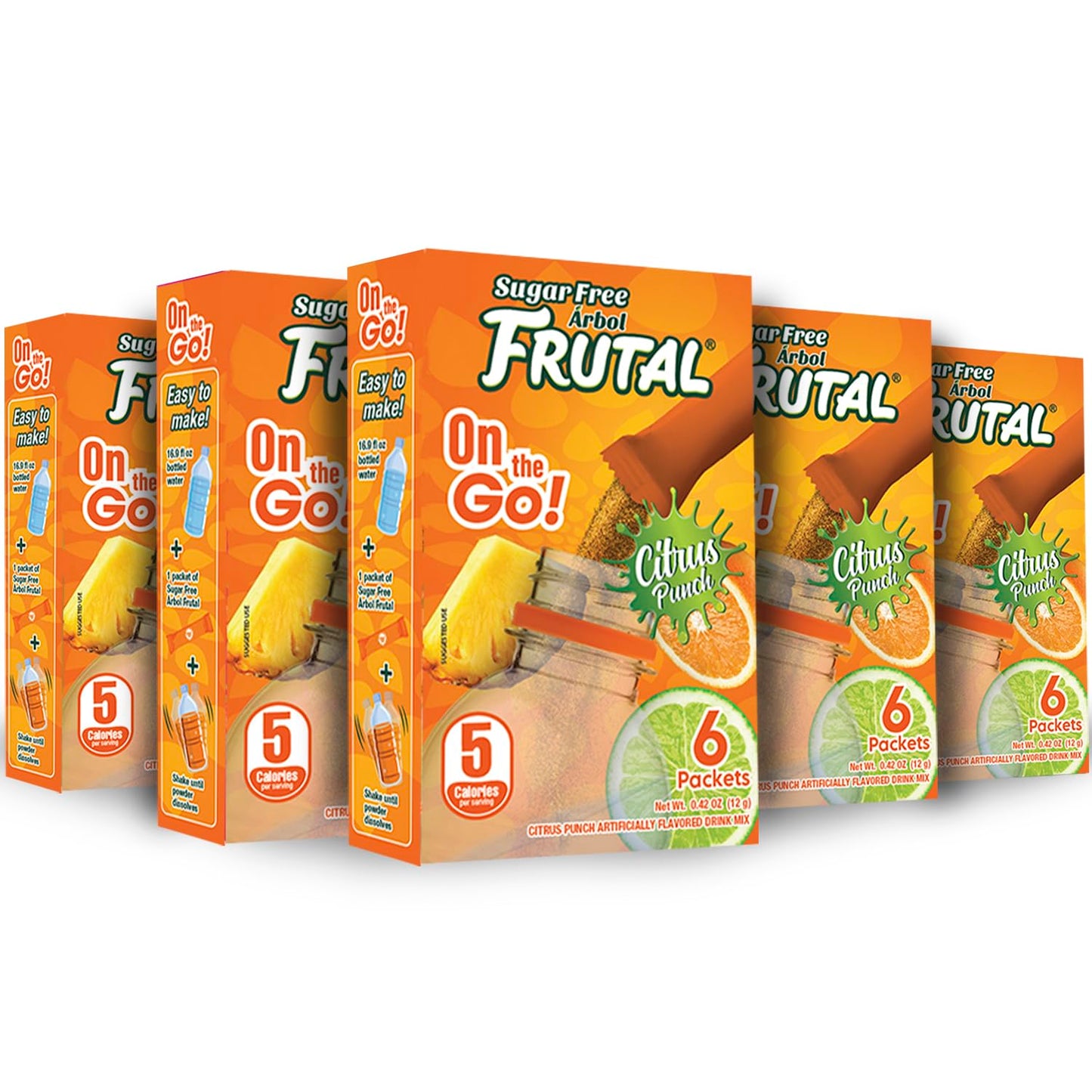Powdered Drink Mix Citrus Punch Flavored - Sugar Free! - Citrus Punch Packets (30 Count Of Stick Packs) - Frutal On-The-Go!
