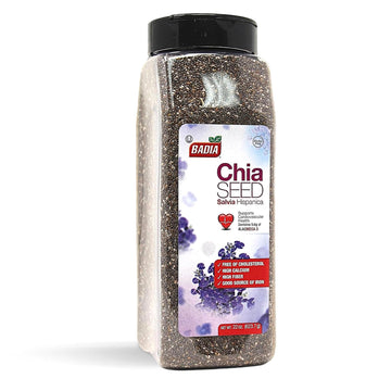 Badia Chia Seed  22 oz - High Fiber  Omega-3  Protein  Energy Boost - Smoothies  Yogurt  Baking  Oatmeal