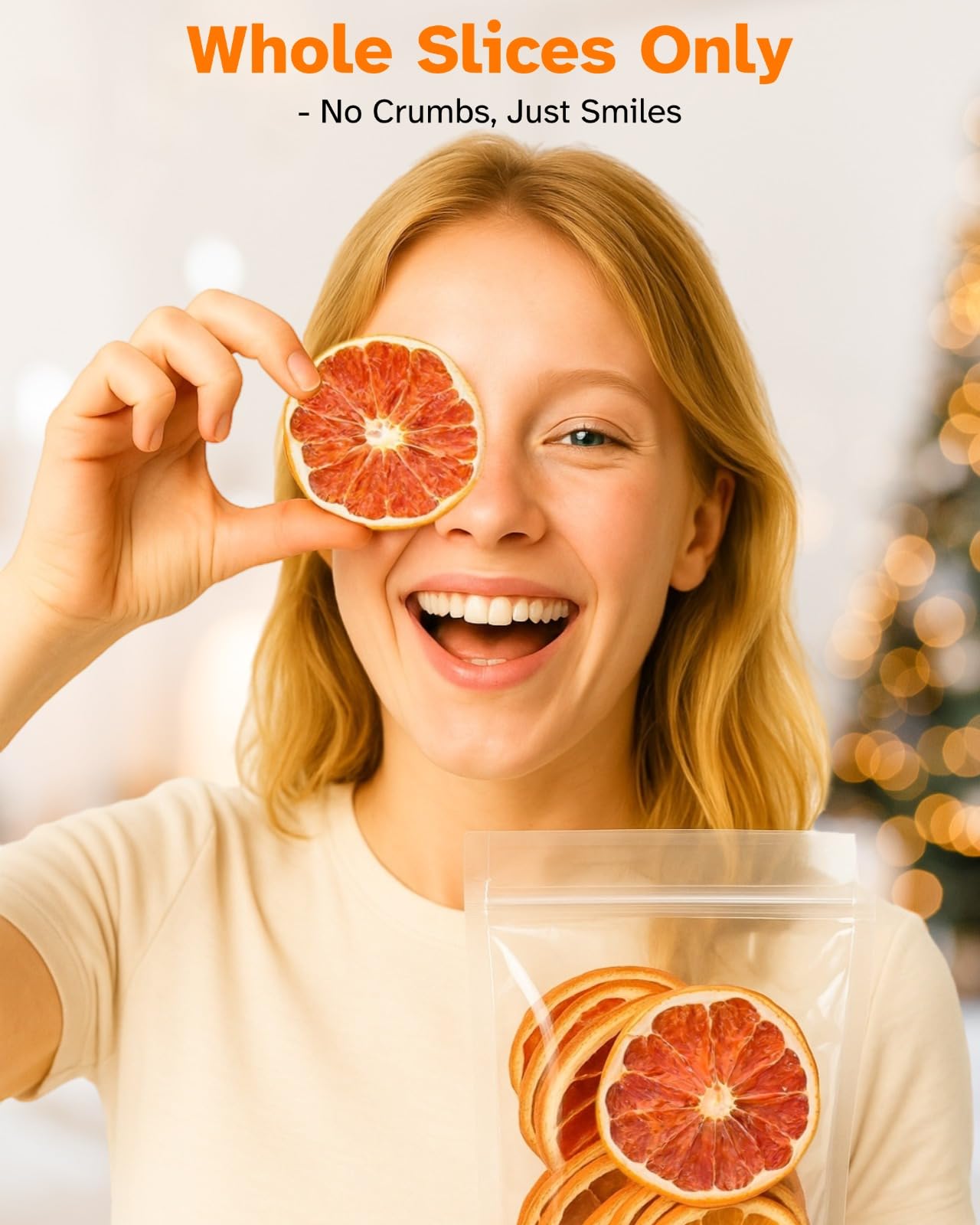 Fangkic Dehydrated Citrus Slices Set - 70+ Pieces, 6 Ounce - Lemon, Lime, Orange, G fruit, Includes 25 Paper Umbrellas and Tweezers