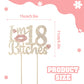 Laskyer I'M 18Th Funny Birthday Pink Rhinestone Cake Topper - Happy 18Th Birthday Cheers To 18 Years Old Eighteen Bday Party Met