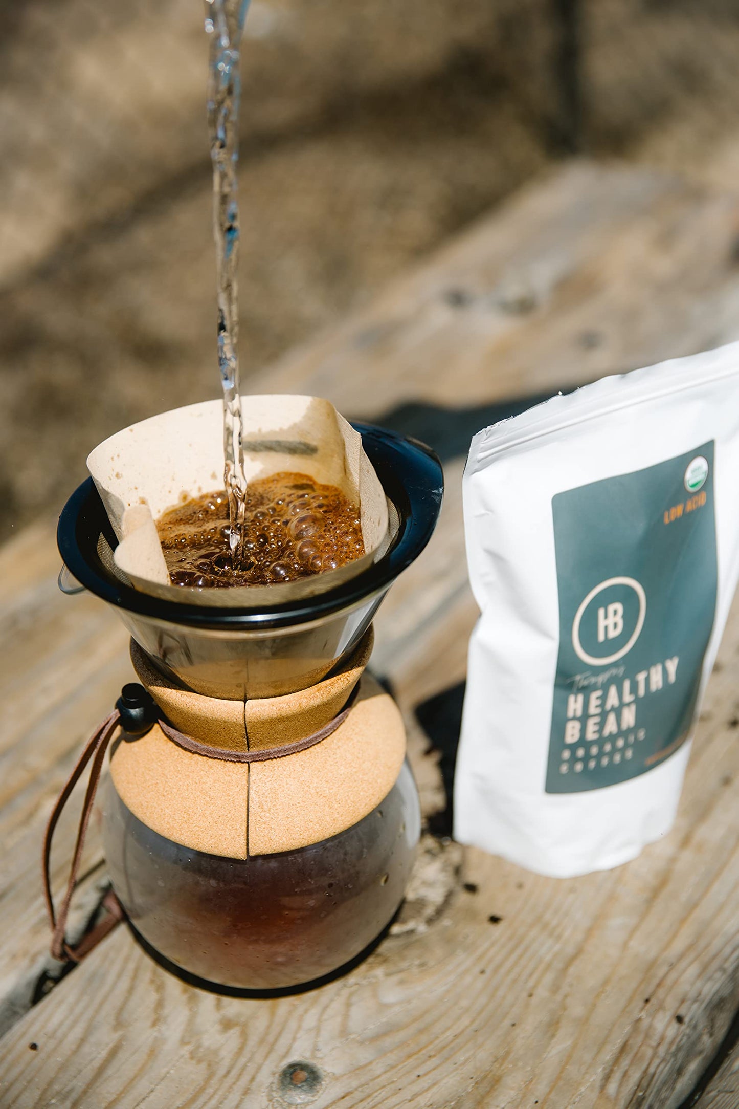 Healthy Bean Coffee - Organic Espresso Beans Whole - Low Acid Whole Bean Coffee, Strong, Rich Flavor Clean & Healthy Coffee - Us