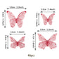 40Pcs Edible Butterflies For Cake Decorating - Vivid Butterfly Cupcake Toppers For Wedding, Anniversary, Birthday Parties - Pink