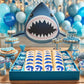 OMCookie Shark Cookies Birthday Party Favors | Individually Wrapped | 24 Pack | 2.5 x 2.5 | Under the Sea Theme