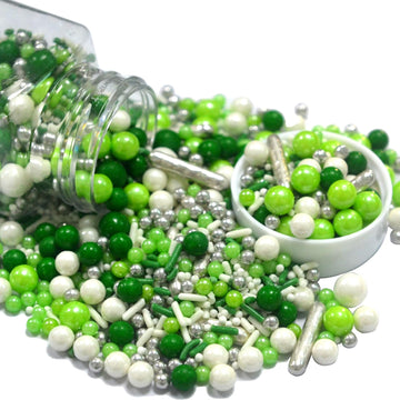 Green And White Sprinkles For Cake Decorating Edible Sugar Pearls Christmas Sprinkles Valentines Halloween Cake Cookie Cupcake A