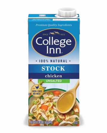 COLLEGE INN Unsalted Chicken Stock  32 oz Carton