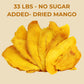 Dried Mango Slices - 33 Lbs Delicious Texture Soft & Juicy No Sugar Added Dried Mango - Naturally Ripened Mangos Dried Fruits -