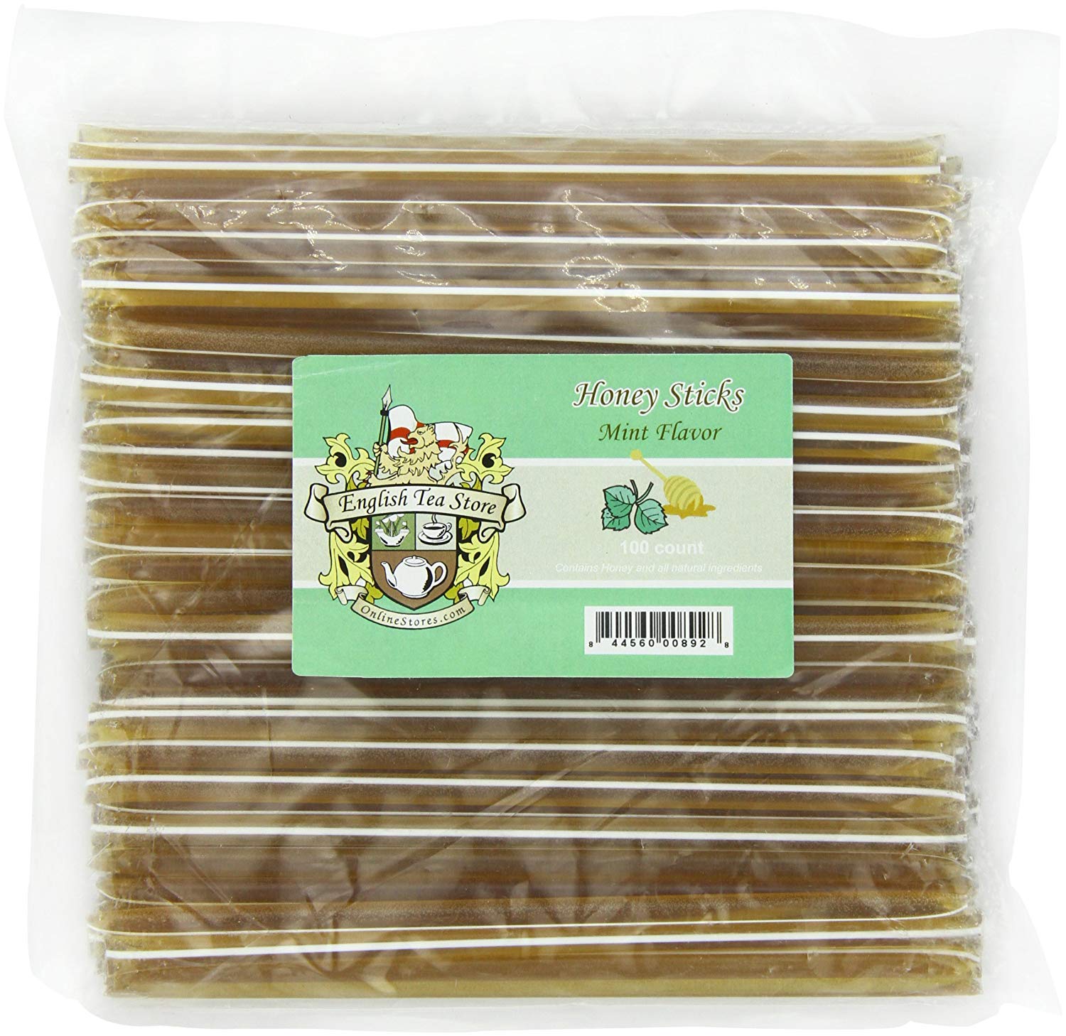 English Tea Store Honey Sticks, Mint, 100 Count