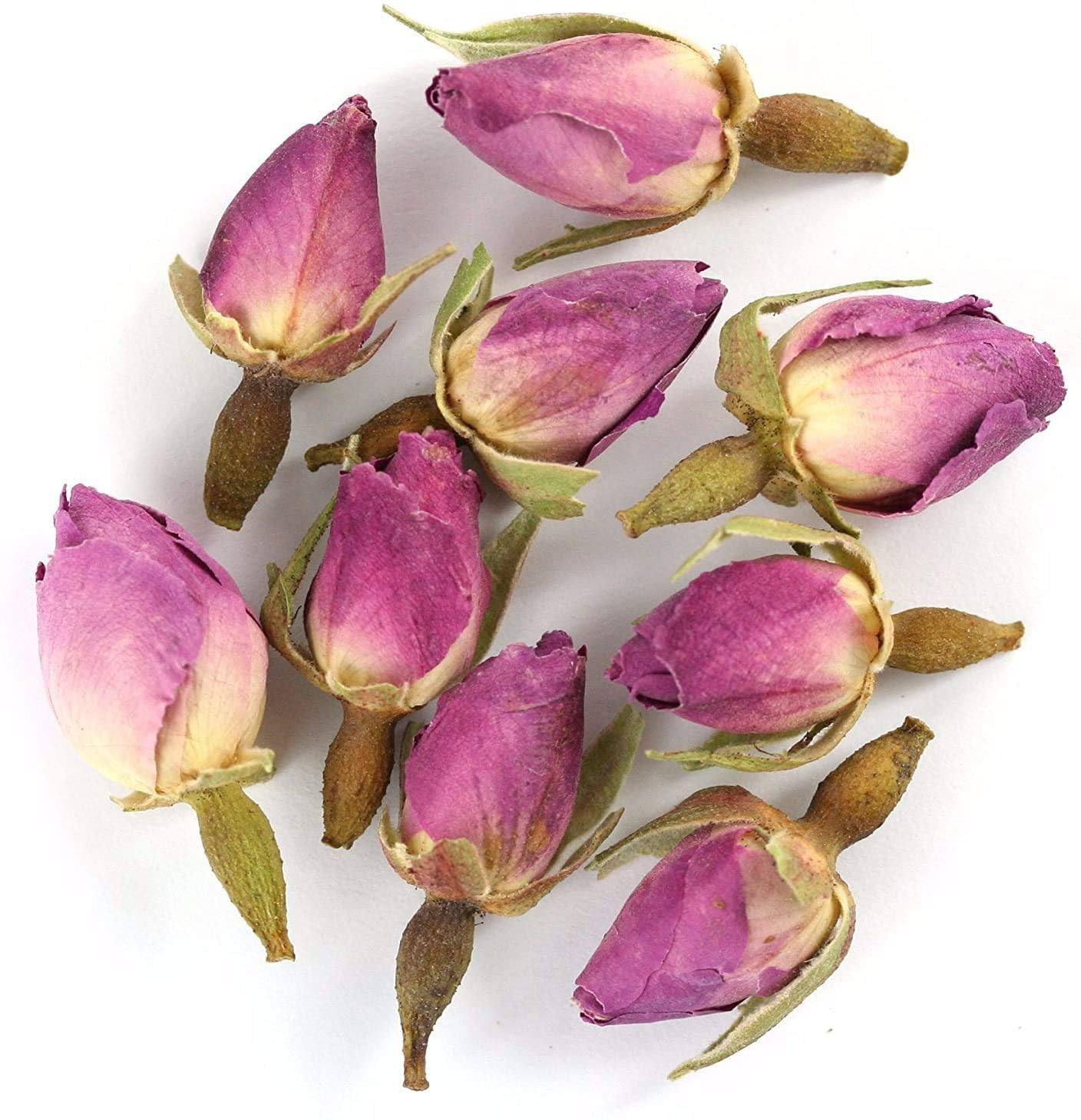 TooGet Organic Dried Pink Rose Buds & Petals, Culinary Food Grade, 4 OZ, Rose Color, Model ROSE-044
