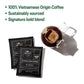 Copper Cow Premium Pour Over Single-Serve Vietnamese Coffee | Classic Black | Includes 8 Coffees