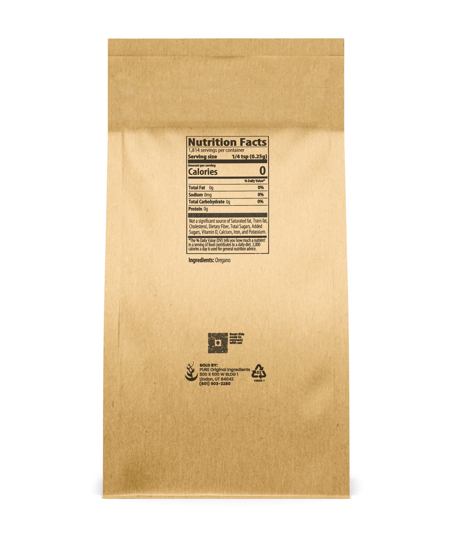 Pure Original Ingredients Oregano Leaf Flakes (16 Oz) Pure & Natural, Gluten-Free