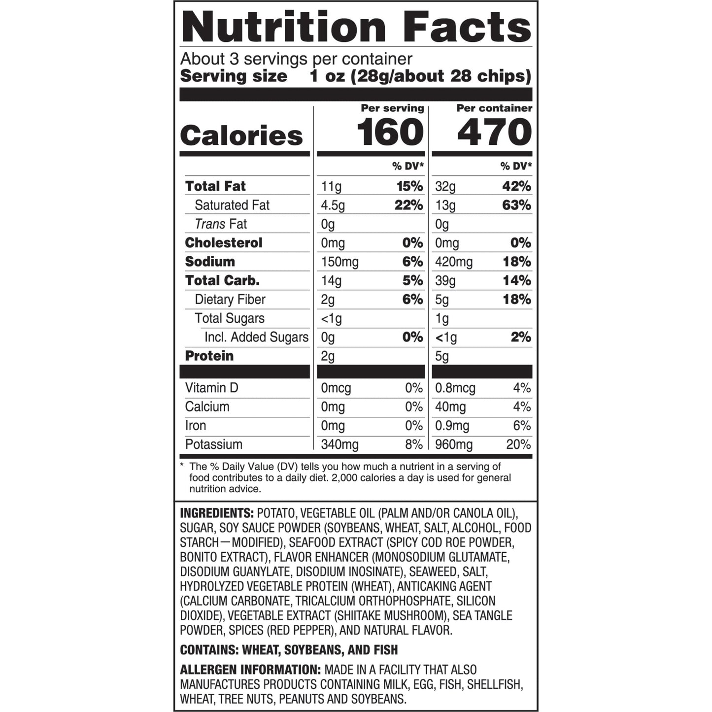 Calbee Potato Chips, Sea  & Salt, 6 Pack, 16.8 Ounce, Irresistible Crunchy Japanese Snacks