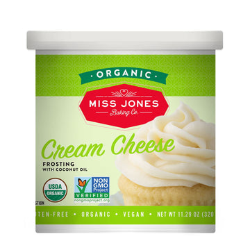 Miss Jones Baking Organic Buttercream Frosting, Perfect For Icing And Decorating, Vegan-Friendly: Cream Cheese (Pack Of 1)