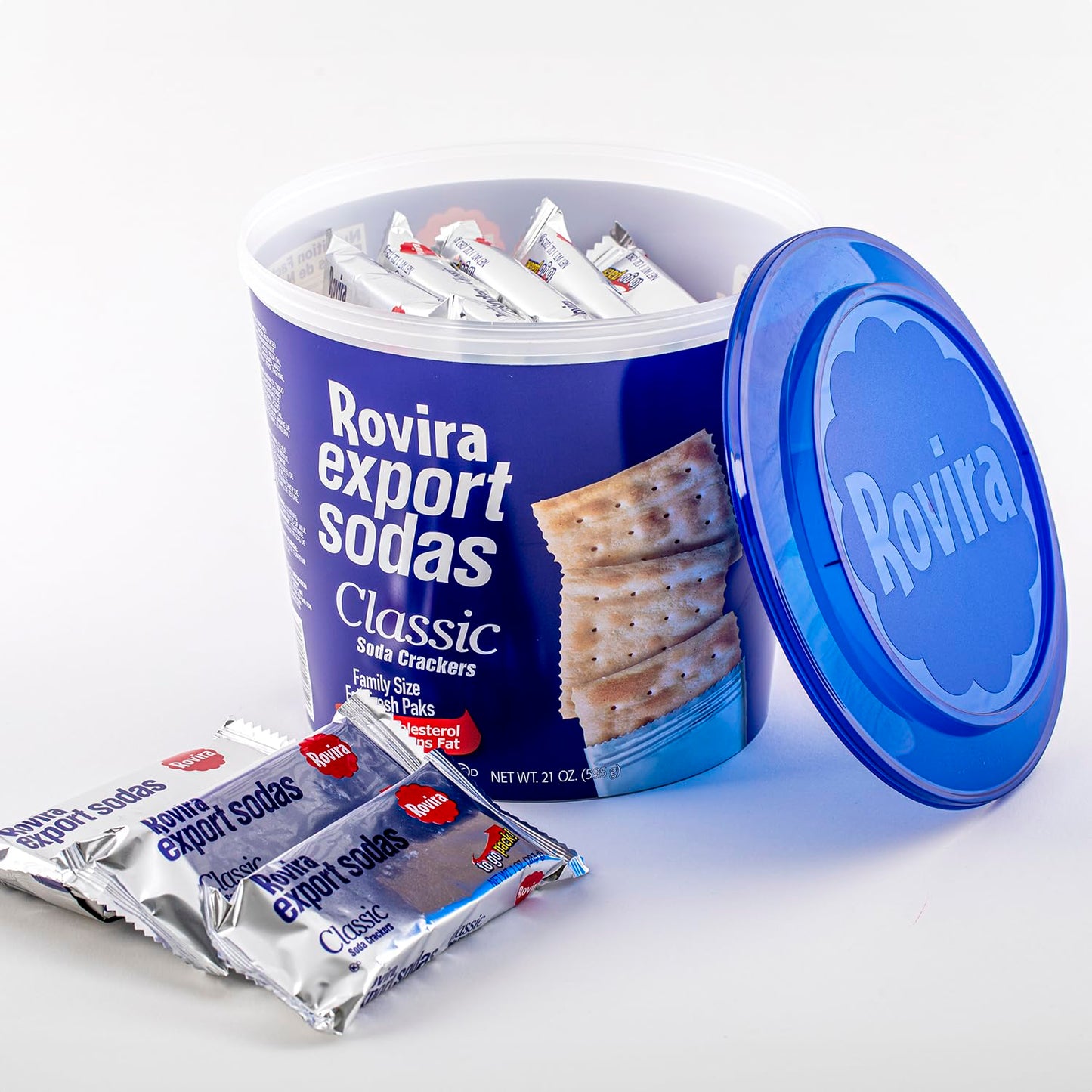 Rovira Soda  ers - Snack Size 21 oz. Bucket - Perfect with Tuna Fish Dip or Guava Preserves