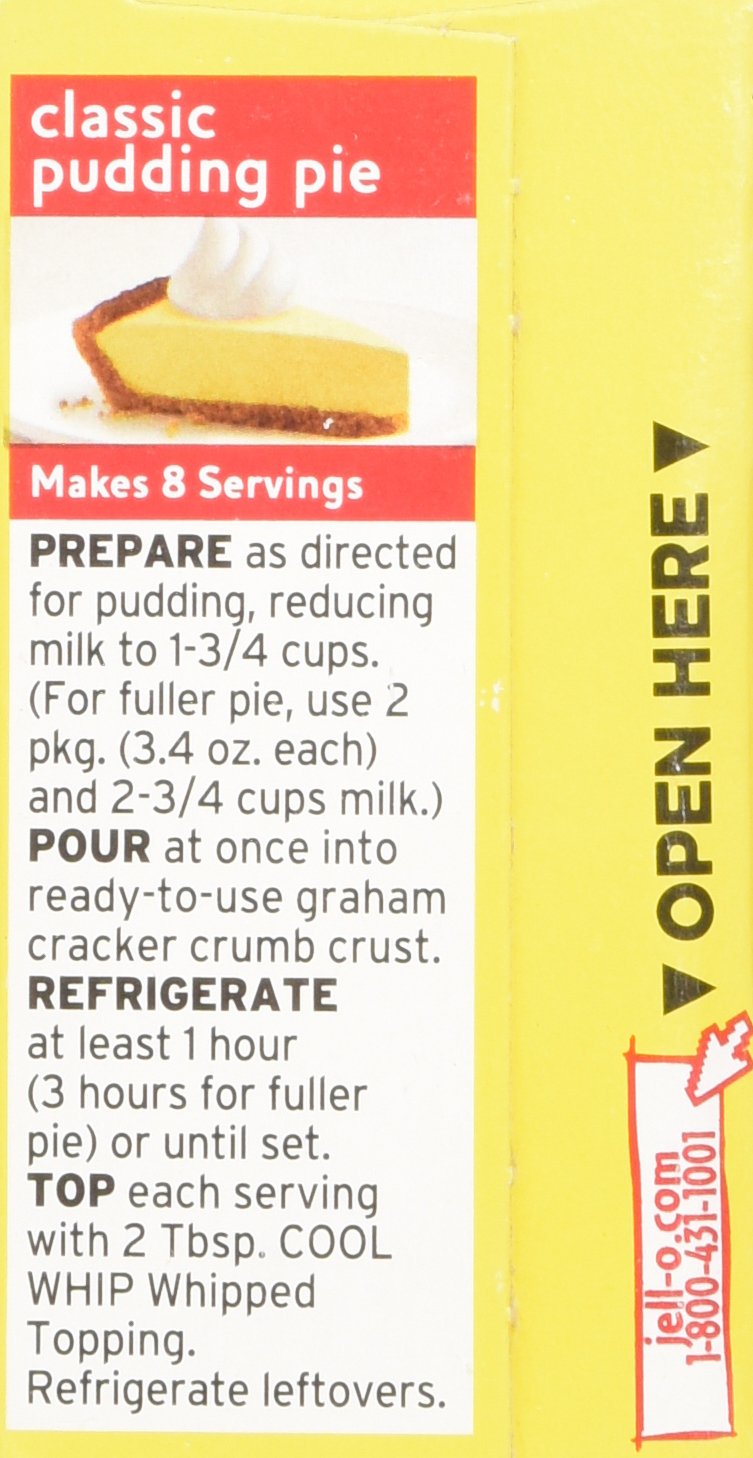 Jell-O Instant Pudding & Pie Filling, Lemon Flavor, 3.4 Oz, 4-Pack