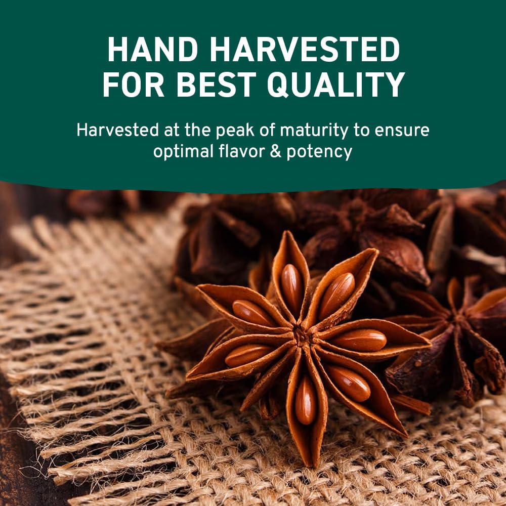 Spice Train Star Anise Whole (100G35Oz) Gluten Free, 100% Raw Whole Chinese Pods, Premium Quality, Direct From Source, Packed In