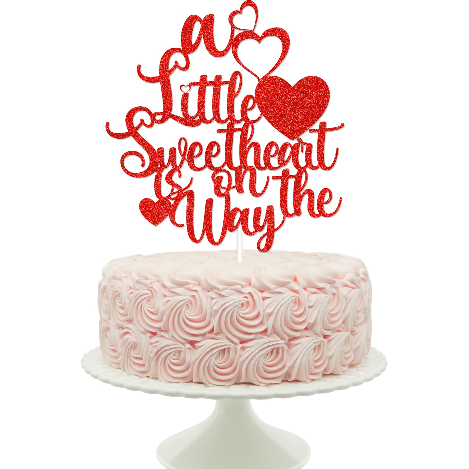 A Little Sweetheart Is On The Way Cake Topper Valentines Baby Shower Decorations A Little Sweetheart Is On The Way Baby Shower Valentines Day Baby Shower Our Little Sweetheart Baby Shower Decorations