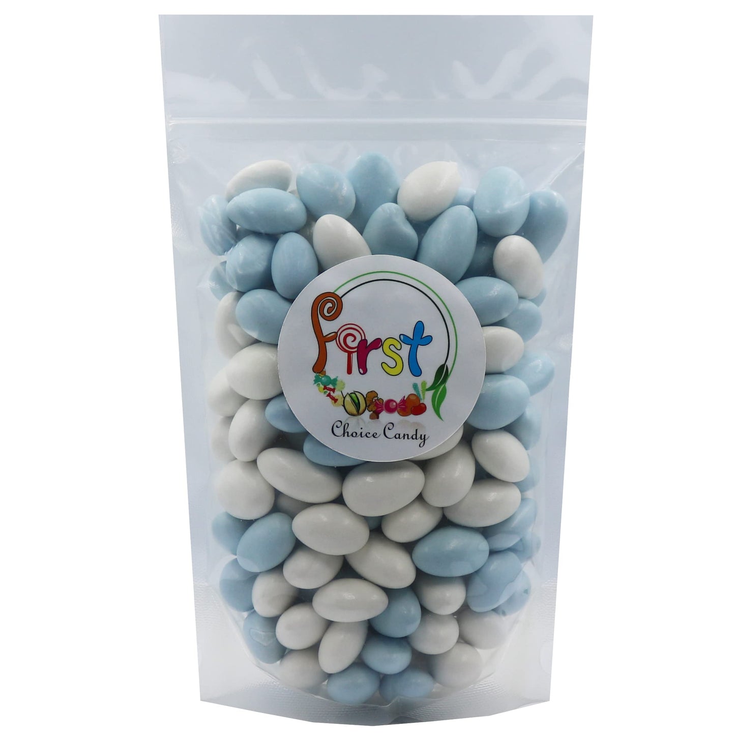 FirstChoiceCandy Jordan Almonds (1 Pound, Baby Blue & White)