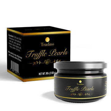 Tradino Premium Black Truffle Pearls - Gourmet Finishing Pearls From Spain, Exquisite Culinary Delight, Ideal For Enhancing Dish