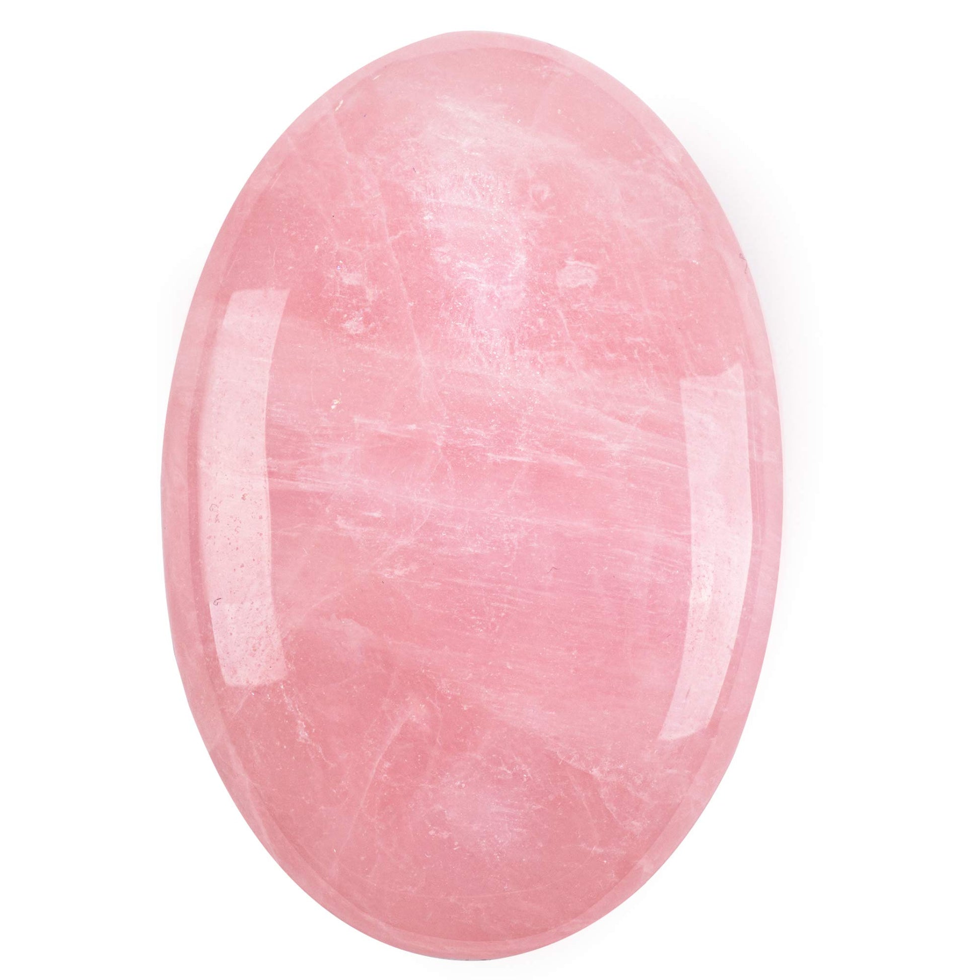 Ufeel Rose Quartz Palm Stone Crystal - Natural Chakra Reiki Polished Healing Love Oval Pocket Worry Stone Crystals For Anxiety S