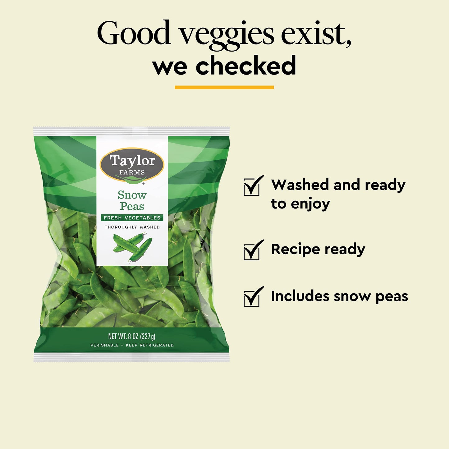 Taylor Farms Snow Peas 8oz