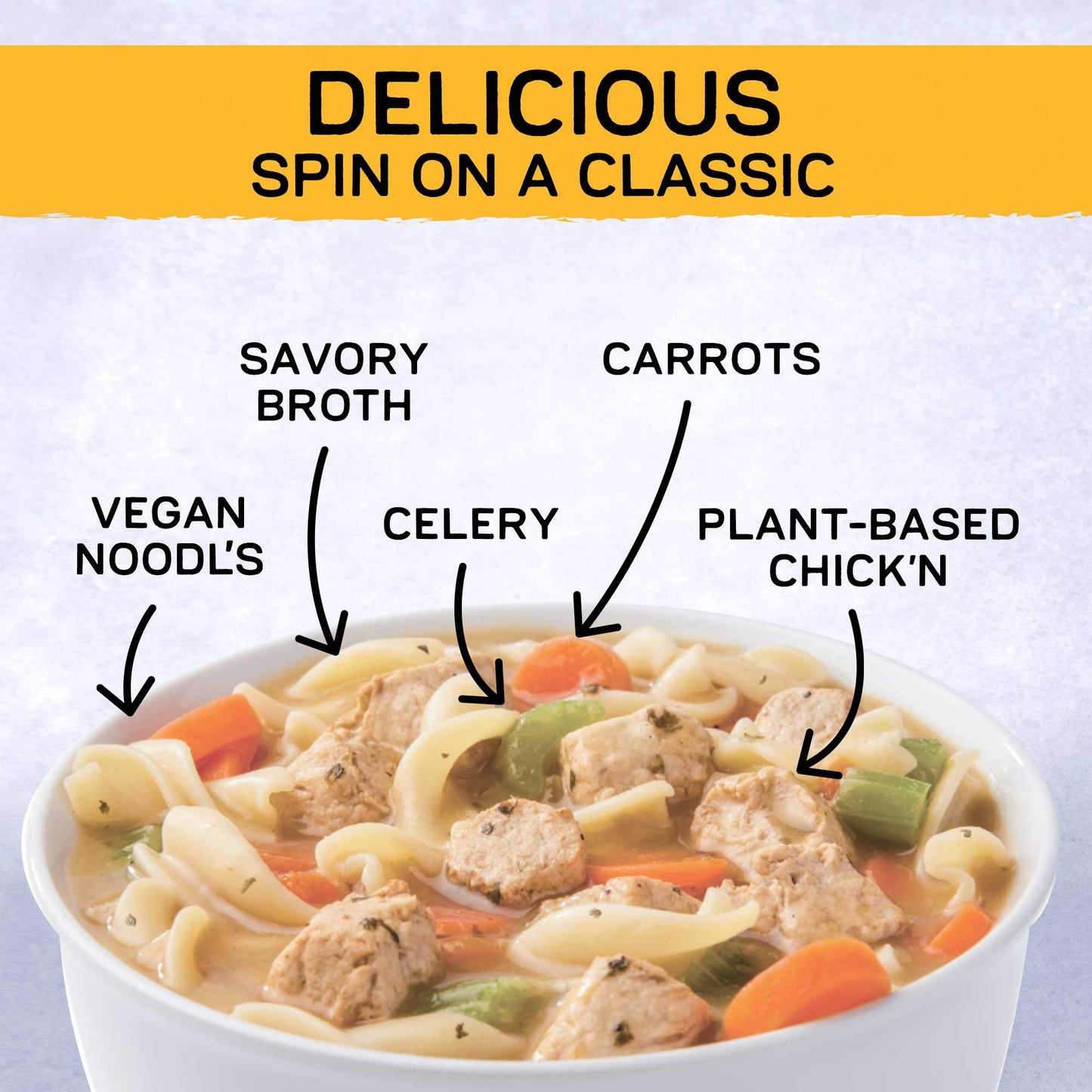 Gardein Plant-Based Chick'n Noodl' Soup, Vegan, 15 oz