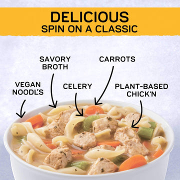 Gardein Plant-Based Chick'n Noodl' Soup, Vegan, 15 oz