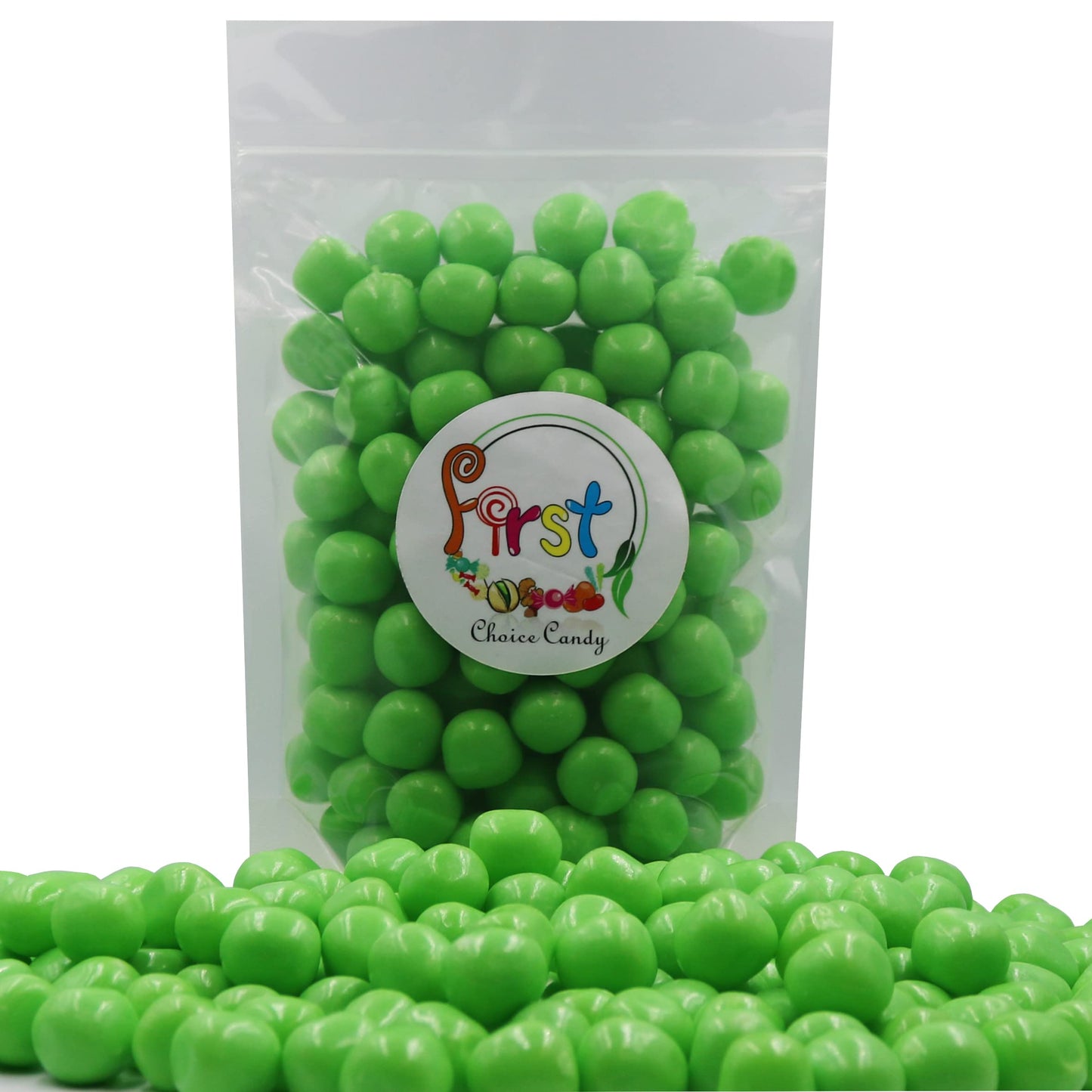 Sour Chewy Fruit Candy Balls (Light Green Watermelon, 2 Pound)