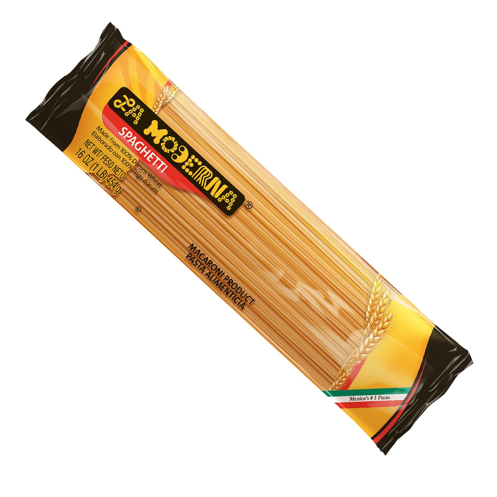 LA MODERNA, Spaghetti Pasta 16 oz (Pack of 20) | Family Meal Prep & Catering | Made with Durum Wheat Semolina | Iron & B Vitamin