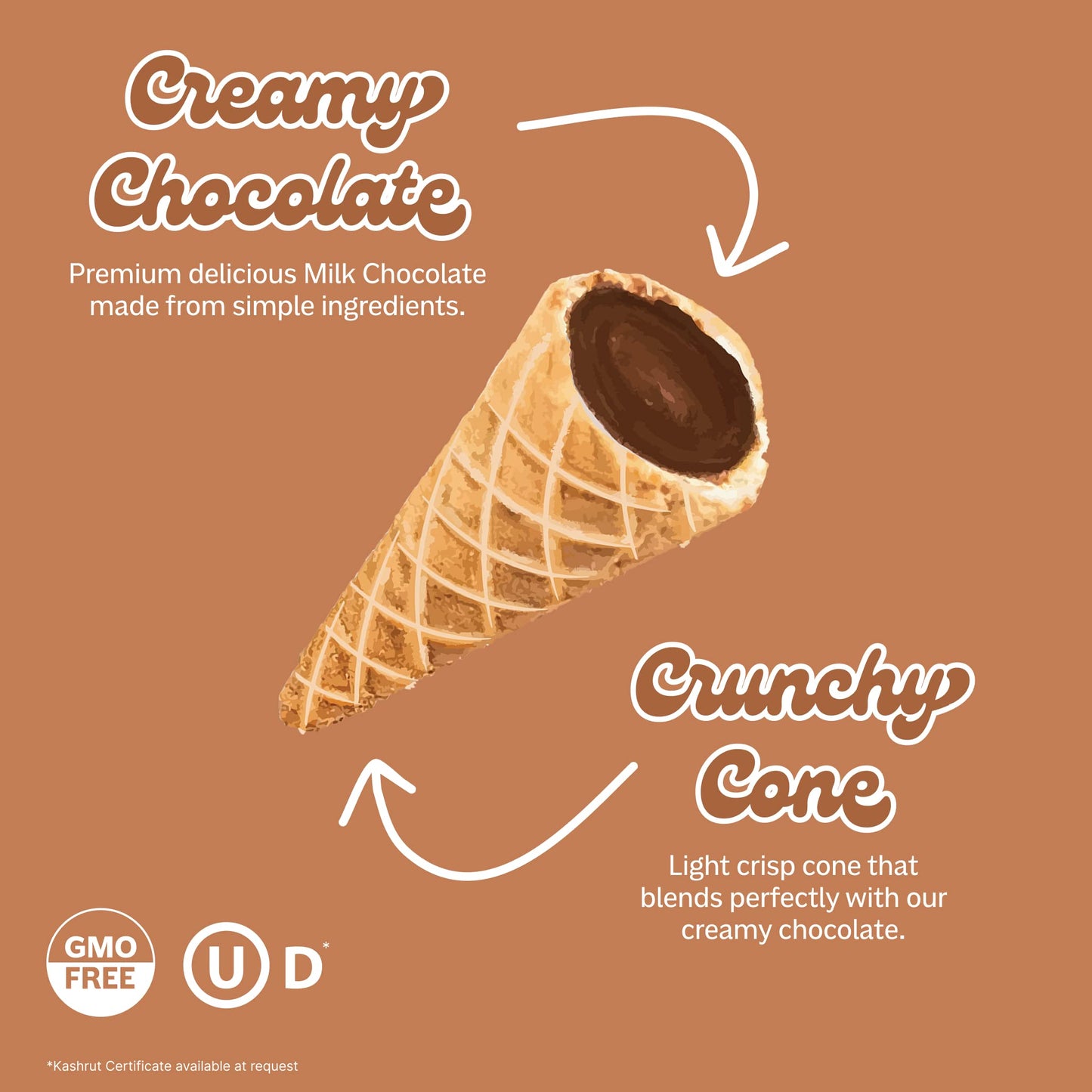 Muddy Bites chocolate Filled Bite Size Waffle cone Snack