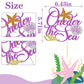 Qertesl Oneder the Sea Cake Topper, Cardboard, Baby 1st Birthday Decor, Sea Themed Party Decoration