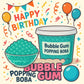Bubblegum Popping Tapioca Busting Pearls - (7 Lbs) Yogurt Smoothie Fun Party Toppings Bubble Tea