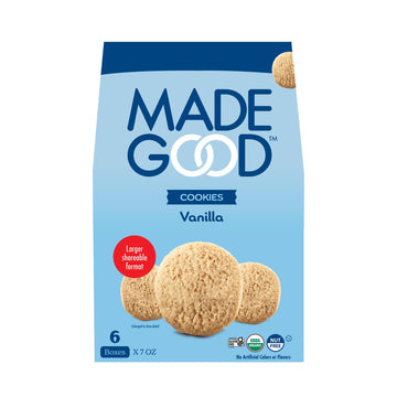 MadeGood Vanilla Crunchy Cookies (6 Boxes, 7oz Each) Organic and Gluten Free