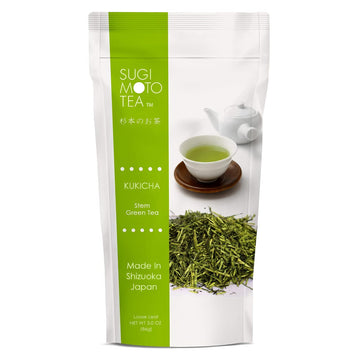 SUGIMOTO TEA Kukicha Stem Green Tea Loose Leaf 3.0 oz (86 g) Pack of 1 - Green