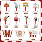 Hxezoc 48 Pack Circus Cupcake Toppers and Wrappers, Carnival Theme Birthday Party, Colored, 0.1 x 0.05 inches