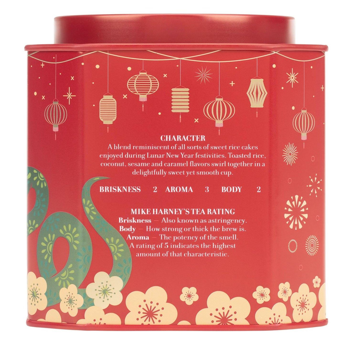 Harney & Sons Lunar New Year 2025 Tea, Year of the Snake, Great for Birthdays, Anniversaries, Black tea with toasted rice, cocon
