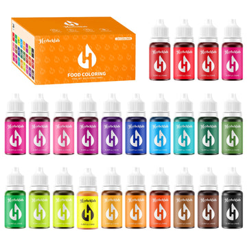 Food Coloring Liquid Food Color Water Based Food Dye 24 Colors Slime Coloring Dye Neon Food Coloring for Baking Icing Cake Decor