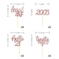 24 Pcs Glitter 21St Birthday Cupcake Toppers For Celebrating Twenty-One Years Old Birthday Party Decorations (Rose Gold)